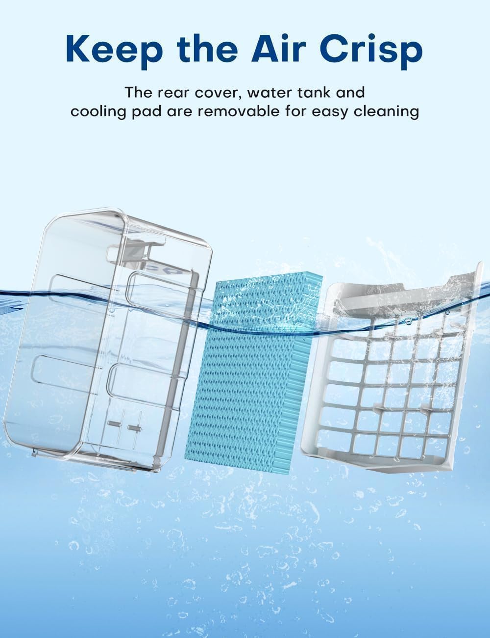 4-IN-1 Portable Air Conditioners, Evaporative Air Cooler w/4 Modes & 3 Speeds, 15H Timer for Smart Auto-off, 2-Gal Tank for 20H Cooling,17FT Remote,No Hose Needed,120ยฐOscillating Swamp Cooler