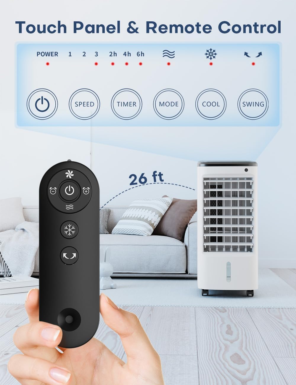 Evaporative Air Cooler, SKYICE 3-IN-1 Air Conditioner Portable For Roo