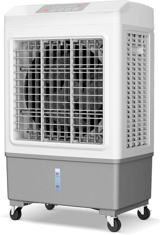 CENSTECH Evaporative Air Cooler, 2100CFM Windowless Air Conditioner Outdoor, 8 Gal Water Tank Swamp Cooler Cooling UP to 700 Sq.ft, Remote, 2 Modes&3 Speeds, 7H Timer, 60°Oscillation for Garage Blue